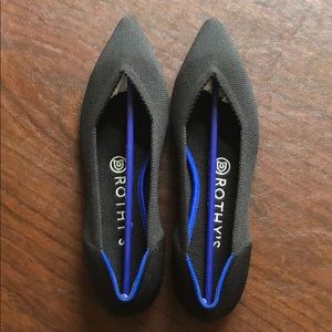 Rothy’s solid black The Point shoe